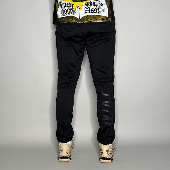 Nike Sweatpants Jet Black Polyester Joggers Subtle Swoosh - Picture 3 of 4